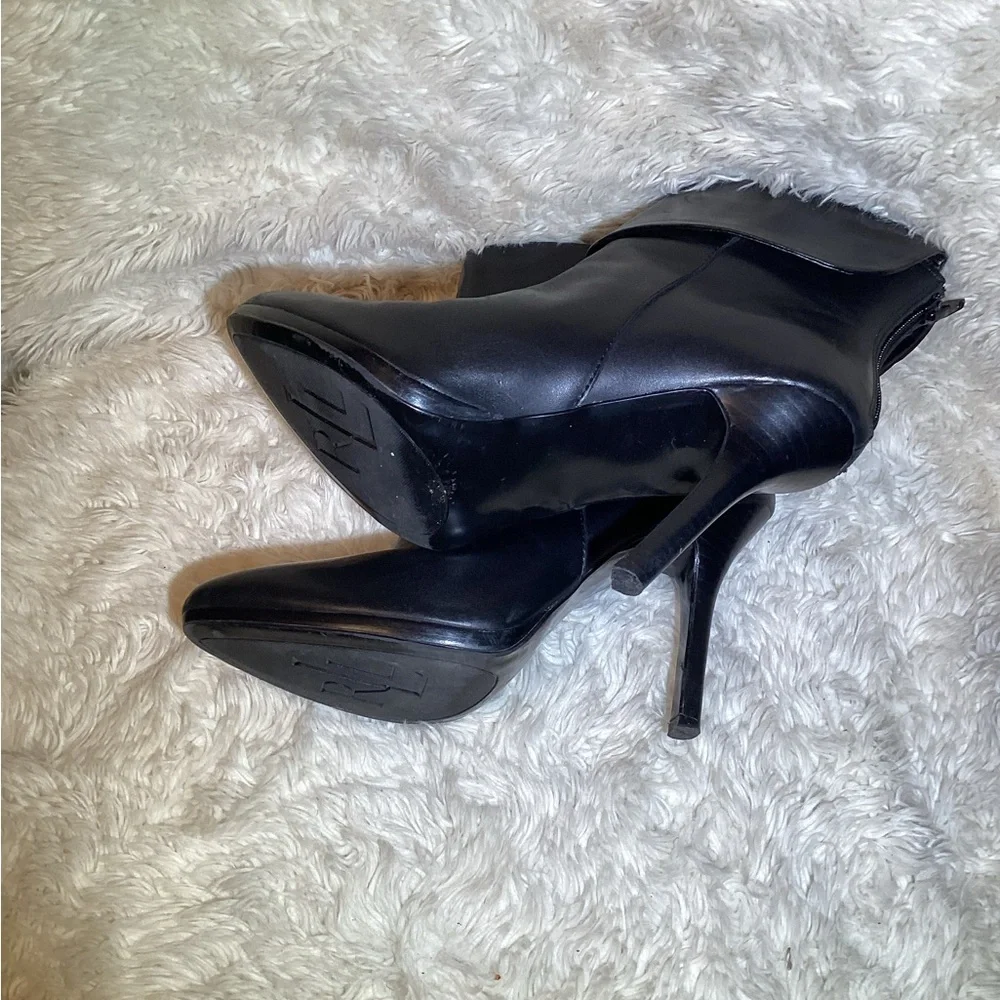 Ralph Lauren “leola” black leather boots size 9B